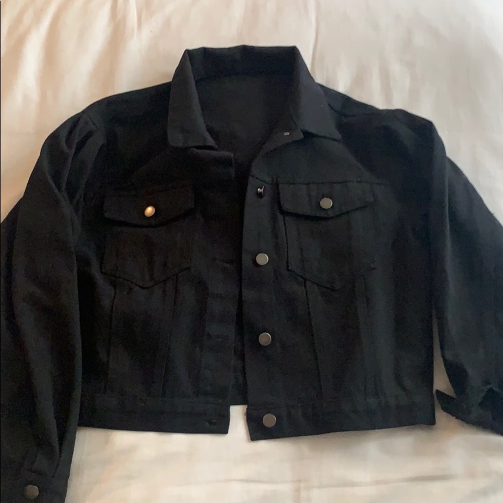 BRAND NEW black denim jacket